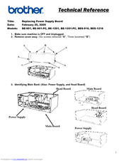Brother BE-1201-PC Power Supply Replacement Manual
