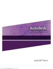 Autodesk AutoCAD Driver Operation Manual