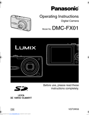 Panasonic Lumix DMC-FX01W Operating Instructions Manual