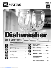 Maytag MDB8951AWB - Jetclean II Series Fully Integrated Dishwasher Use And Care Manual