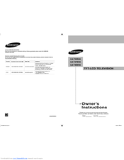 Samsung LN-T325HA Owner's Instructions Manual