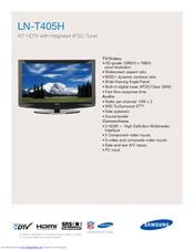 Samsung LN-T405H Brochure