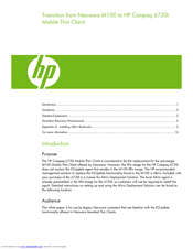 Compaq Neoware m100 - Mobile Thin Client Introduction Manual