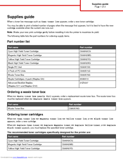 Lexmark 935dn Supplies Manual