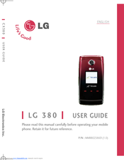 LG 380 User Manual