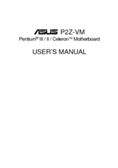 Asus P2Z-VM User Manual