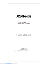 ASRock A75iCafe User Manual
