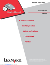 Lexmark C 750 Service Manual