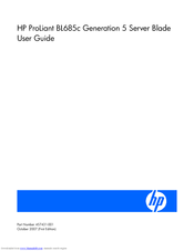 HP BL685c - ProLiant - 4 GB RAM User Manual
