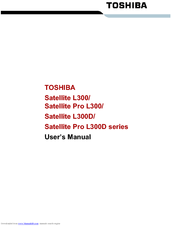 Toshiba Satellite L300D Series
Satellite Pro L300D series User Manual