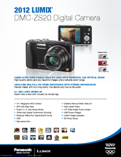 Panasonic DMC-ZS20K Brochure