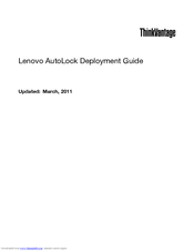 Lenovo ThinkPad L420 Deployment Manual