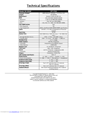 HP Presario S6000 - Desktop PC Technical Specifications
