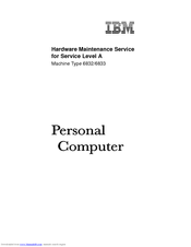 IBM 6832 Hardware Maintenance Manual
