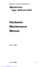 IBM NetVista 2259 Hardware Maintenance Manual