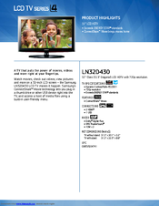 Samsung LN32D430G3DXZA Brochure