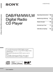 Sony CDX-DAB500U Operating Instructions Manual