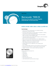 Seagate Barracuda ST3160815A Datasheet