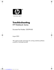 HP zd7005QV - Pavilion - Pentium 4 2.66 GHz Troubleshooting Manual