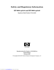 HP rp3440 Safety And Regulatory Information Manual