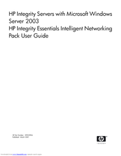 HP Integrity Essentials Intelligent Networking Pack User Manual