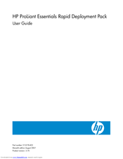 HP ProLiant Essentials Rapid Deployment Pack User Manual