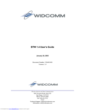WIDCOMM Pavilion zt3100 - Notebook PC User Manual