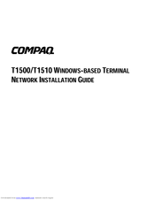 Compaq T1510 - Thin Client - 64 MB RAM Network Installation Manual