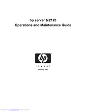 HP Tc2120 - Server - 256 MB RAM Maintenance Manual