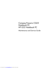 HP G32 Maintenance And Service Manual