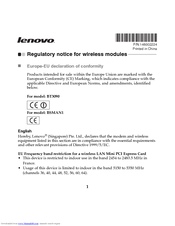 Lenovo BSMAN1 Notice