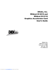 3Dlabs Wildcat III 6210 User Manual