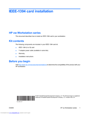 HP xw6000 Series Installation Manual