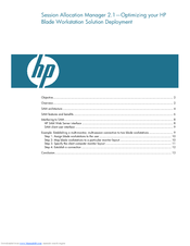 HP Session Allocation Manager 2.1 Optimization Manual
