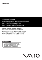 Sony VAIO VPCEL13FXB Safety Information Manual