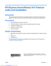 HP Z800 - Workstation - 6 GB RAM Installation Manual