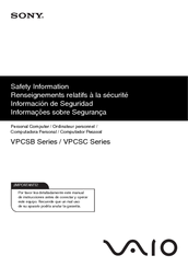 Sony VPCSB11FX/B Safety Information Manual