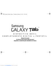 Samsung Galaxy Tab SGH-T849 Manual Del Usuario