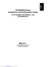 HP NetRAID-1 Installation And Configuration Manual