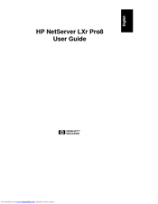 HP NetServer LXr Pro8 User Manual