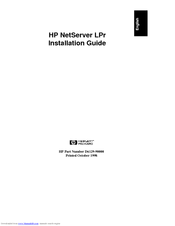 HP NetServer LPr Installation Manual