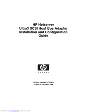 HP NetServer Common Tray Ultra3 Installation And Configuration Manual