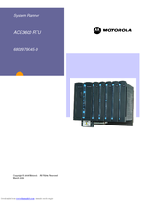 Motorola ACE3600 RTU System Planner Manual