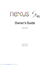 Samsung SPH-D720 Nexus S 4G Owner's Manual