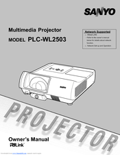 Sanyo PLC-WL2503 - 2500 Lumens Owner's Manual