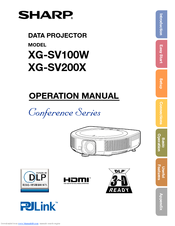 Sharp XG-SV200X Operation Manual