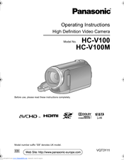 Panasonic HC-V100 Operating Instructions Manual