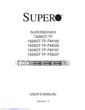 Supero SuperServer 1026GT-TF-FM105 User Manual