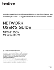 Brother MFC-9125CN Network User's Manual