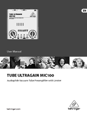 Behringer Tube Ultragain MIC100 User Manual
